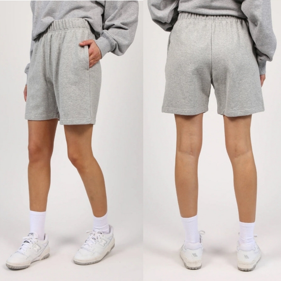 Brunette the Label Best Friend Shorty Classic Grey Cotton Size Large / XL - Picture 1 of 14